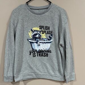 SHEIN Light Gray Sweatshirt
